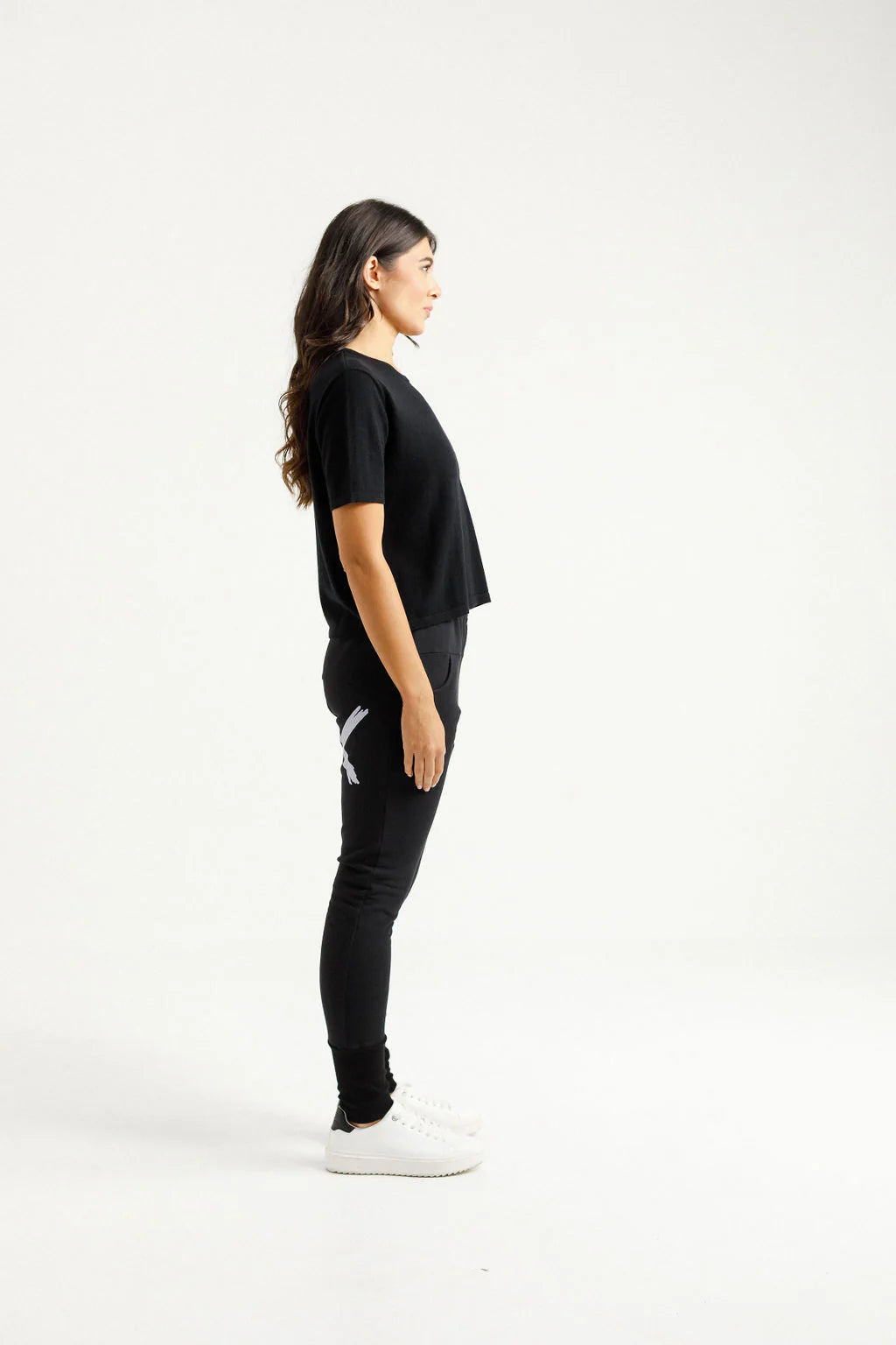 Alpine Apartment Pants - Black w Lilac X - HOME-LEE Pant NZ LUMA