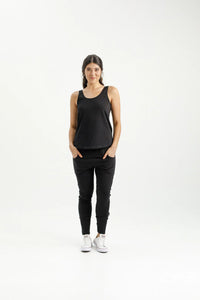 Apartment Pants - Black with Lime - HOME LEE Pant NZ LUMA