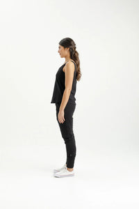 Apartment Pants - Black with Lime - HOME LEE Pant NZ LUMA