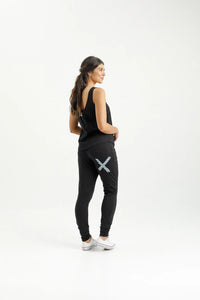 Apartment Pants - Black with Stormy Stripe - HOME LEE Pant NZ LUMA