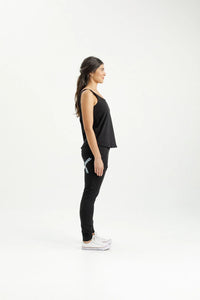 Apartment Pants - Black with Stormy Stripe - HOME LEE Pant NZ LUMA