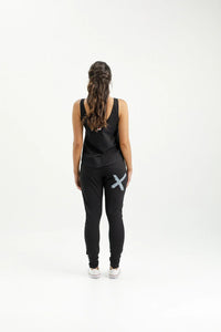 Apartment Pants - Black with Stormy Stripe - HOME LEE Pant NZ LUMA