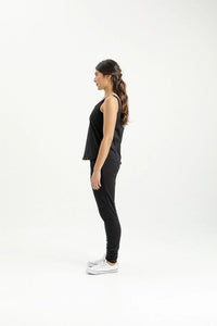 Apartment Pants - Black with Stormy Stripe - HOME LEE Pant NZ LUMA