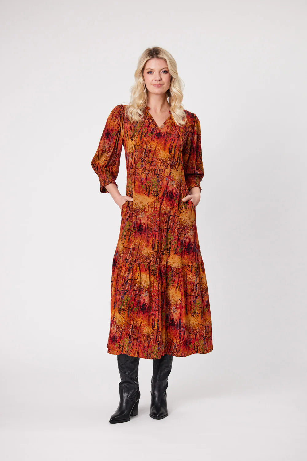 April Dress - Auburn - LEMON TREE Dress NZ LUMA