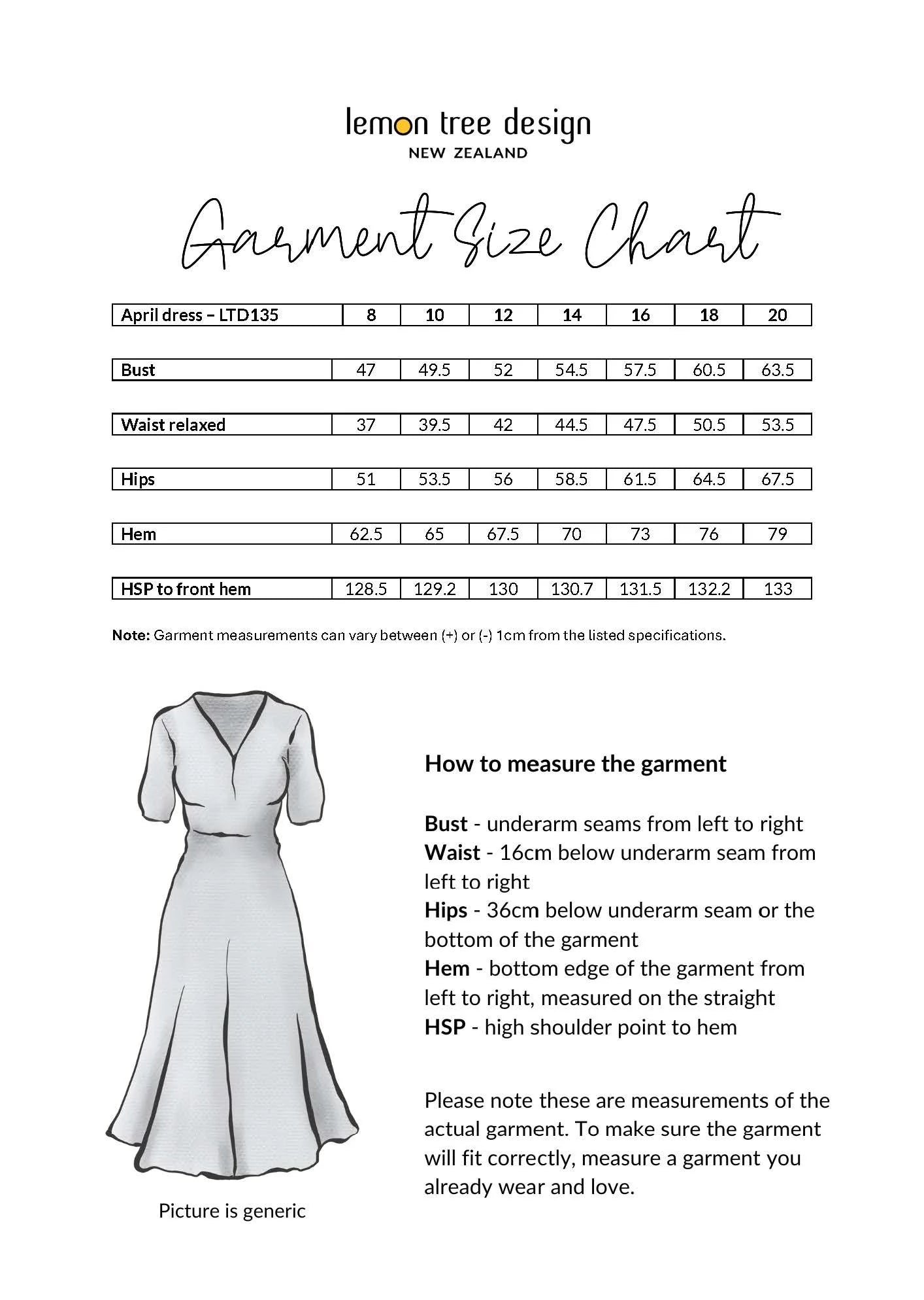 April Dress - Auburn - LEMON TREE Dress NZ LUMA