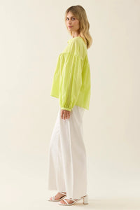 Aurora Button Blouse - Pomelo - ISLE OF MINE