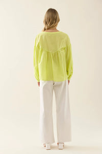Aurora Button Blouse - Pomelo - ISLE OF MINE