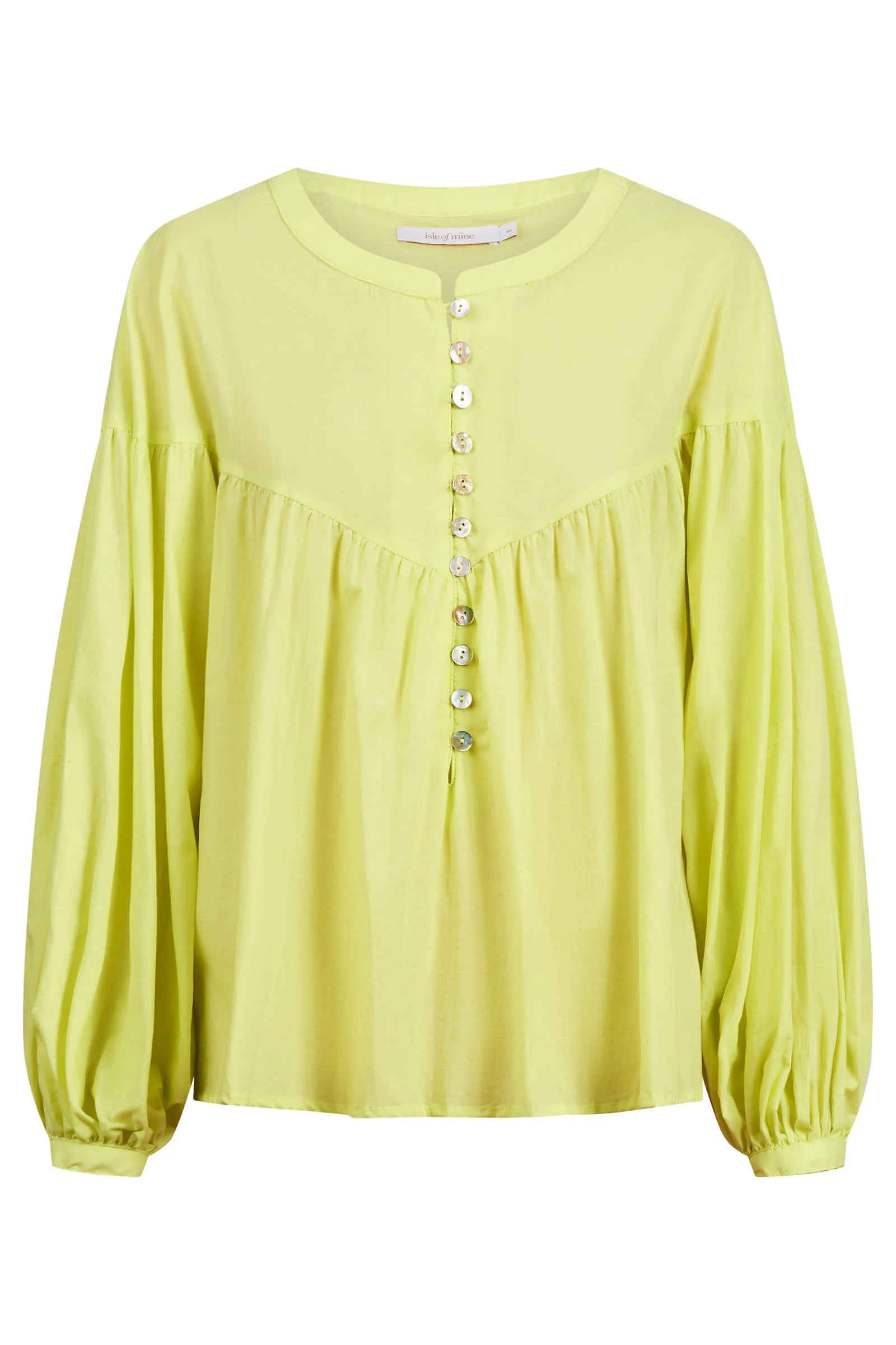 Aurora Button Blouse - Pomelo - ISLE OF MINE
