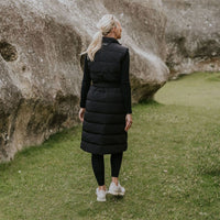 Bella 90/10 Maxi Vest - Black - MOKE Jacket NZ LUMA