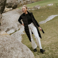 Bella 90/10 Maxi Vest - Black - MOKE Jacket NZ LUMA