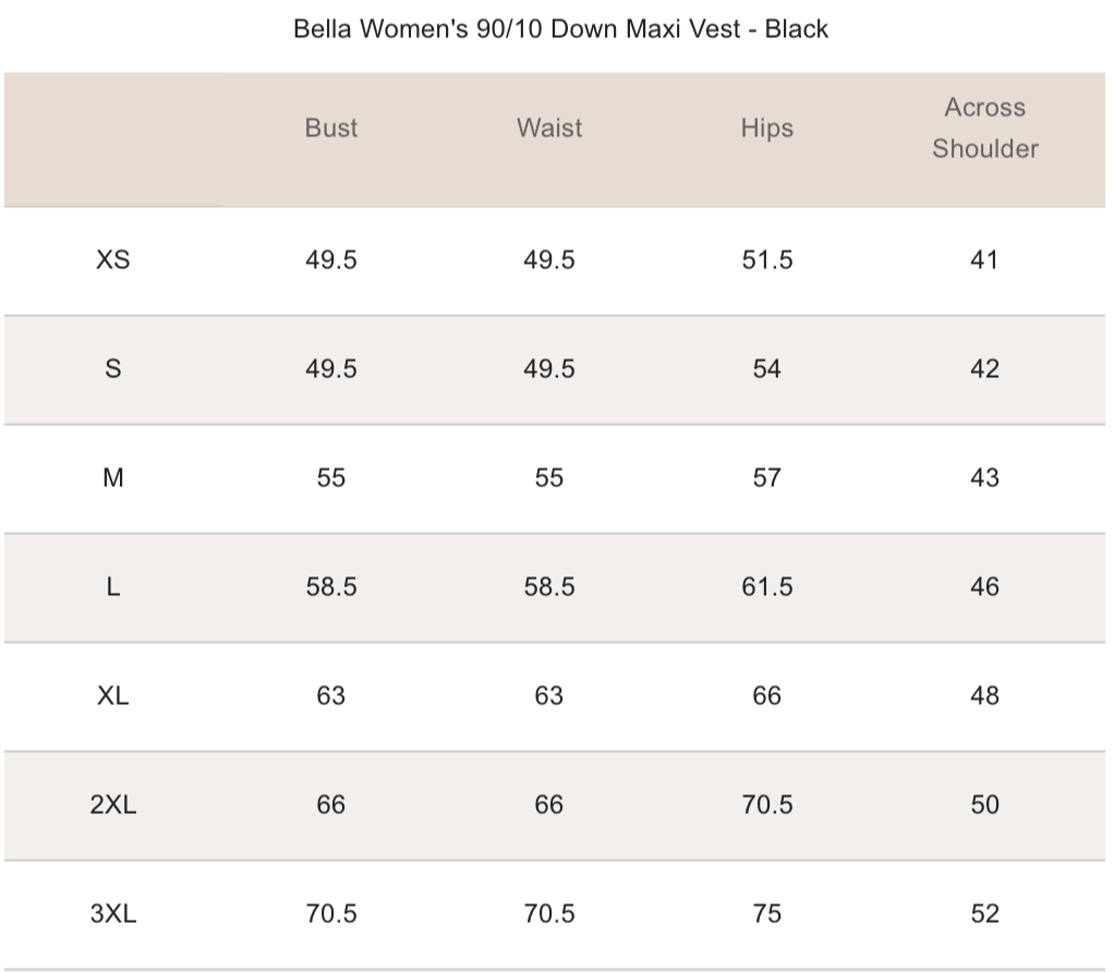 Bella 90/10 Maxi Vest - Black - MOKE Jacket NZ LUMA