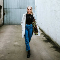 Billie Rain Coat - Ice Crystal w Big Cat Blur - MOKE Jacket NZ LUMA