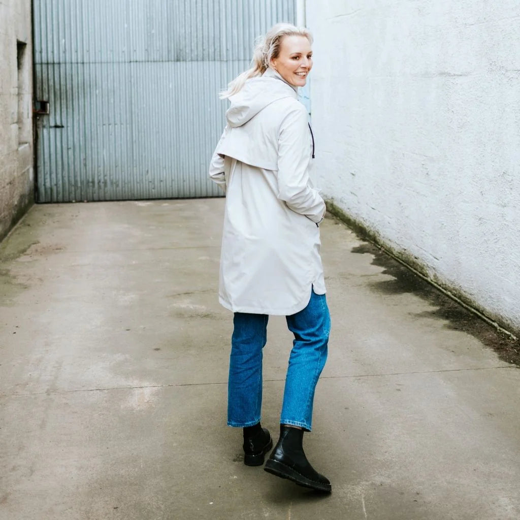 Billie Rain Coat - Ice Crystal w Big Cat Blur - MOKE Jacket NZ LUMA