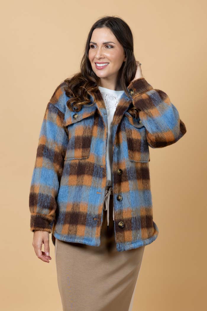 Charlie Shacket - Brown Check - CHARLO Jacket NZ LUMA