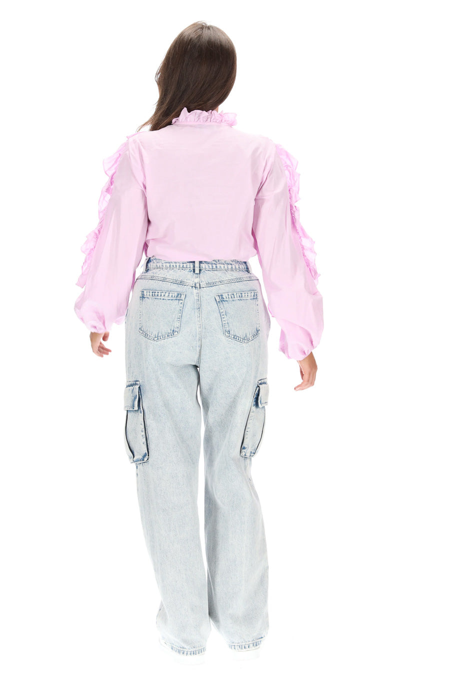 Devin Cargo Jean - Faded Blue Cotton - CHARLO Pant NZ LUMA