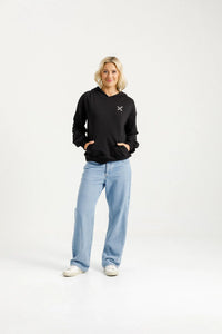 Elliot Hoodie - Black with Shadow X - HOME-LEE Top NZ LUMA