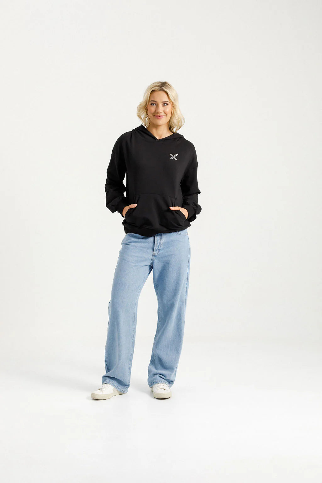 Elliot Hoodie - Black with Shadow X - HOME-LEE Top NZ LUMA