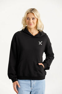 Elliot Hoodie - Black with Shadow X - HOME-LEE Top NZ LUMA