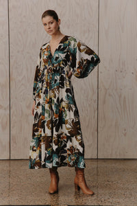 Elsie Maxi Dress - Botanical Tusk - EB&IVE Dress NZ LUMA