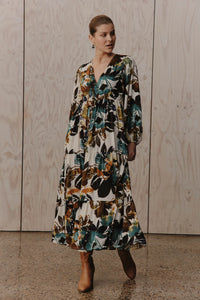 Elsie Maxi Dress - Botanical Tusk - EB&IVE Dress NZ LUMA