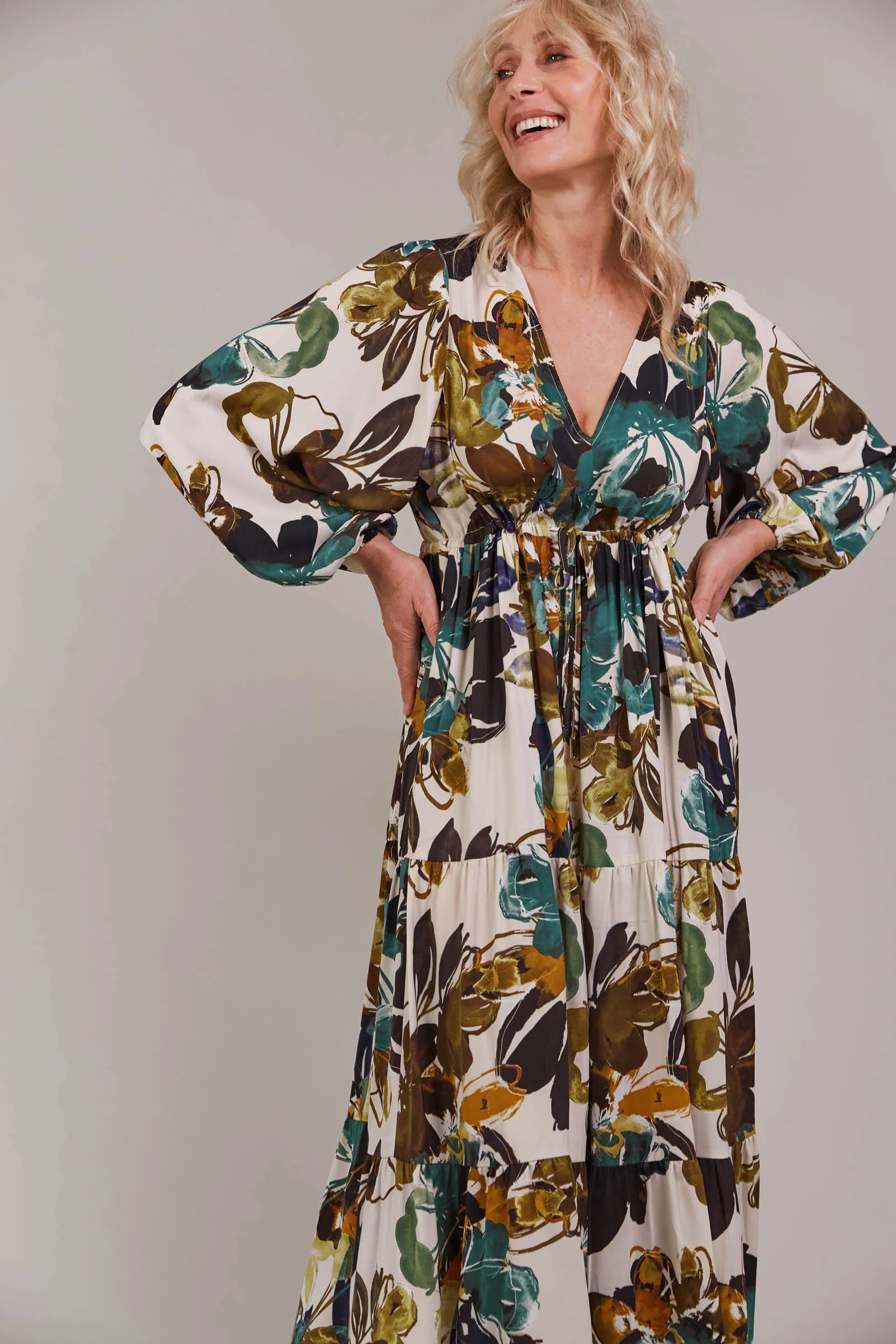 Elsie Maxi Dress - Botanical Tusk - EB&IVE Dress NZ LUMA