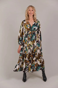 Elsie Maxi Dress - Botanical Tusk - EB&IVE Dress NZ LUMA