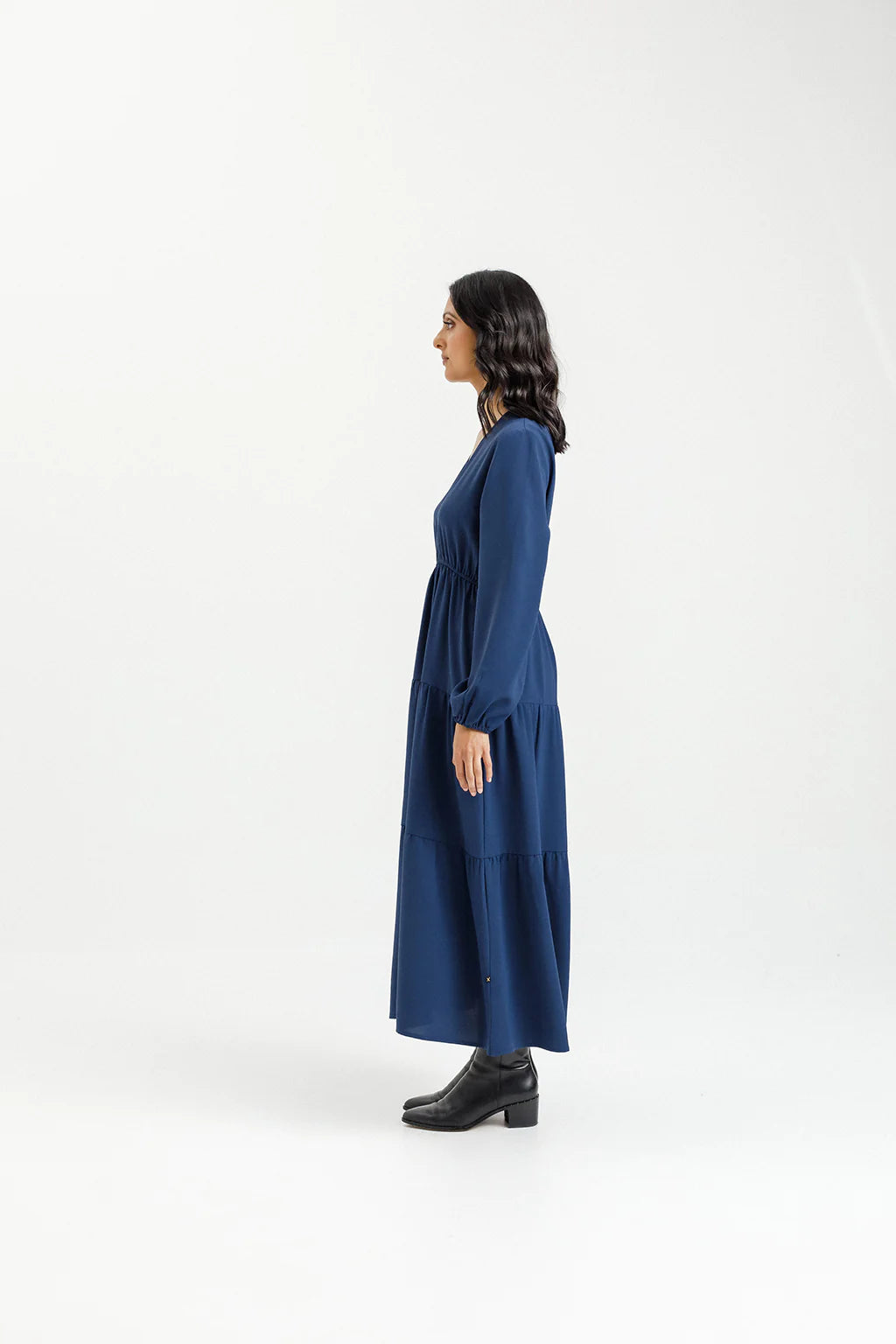 Flora Dress - Indigo Blue - HOME LEE Dress NZ LUMA
