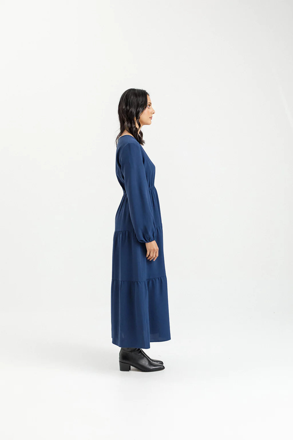 Flora Dress - Indigo Blue - HOME LEE Dress NZ LUMA