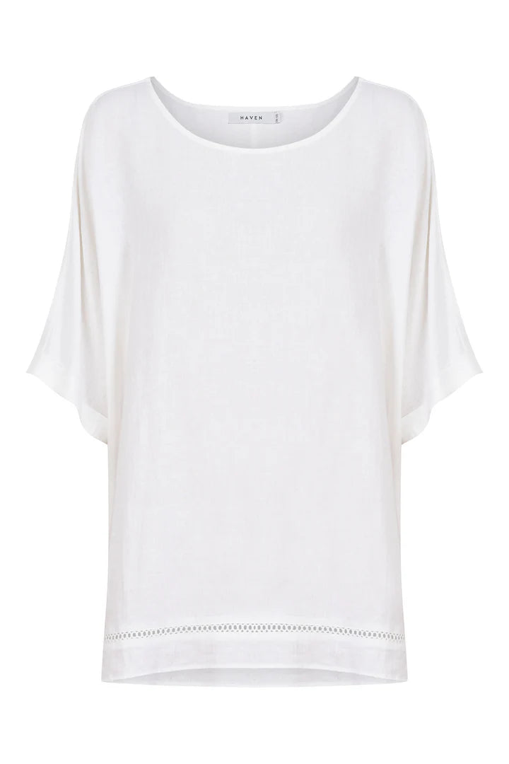 Florence Relaxed Top - Bianco - HAVEN Top NZ LUMA