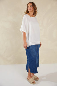 Florence Relaxed Top - Bianco - HAVEN Top NZ LUMA