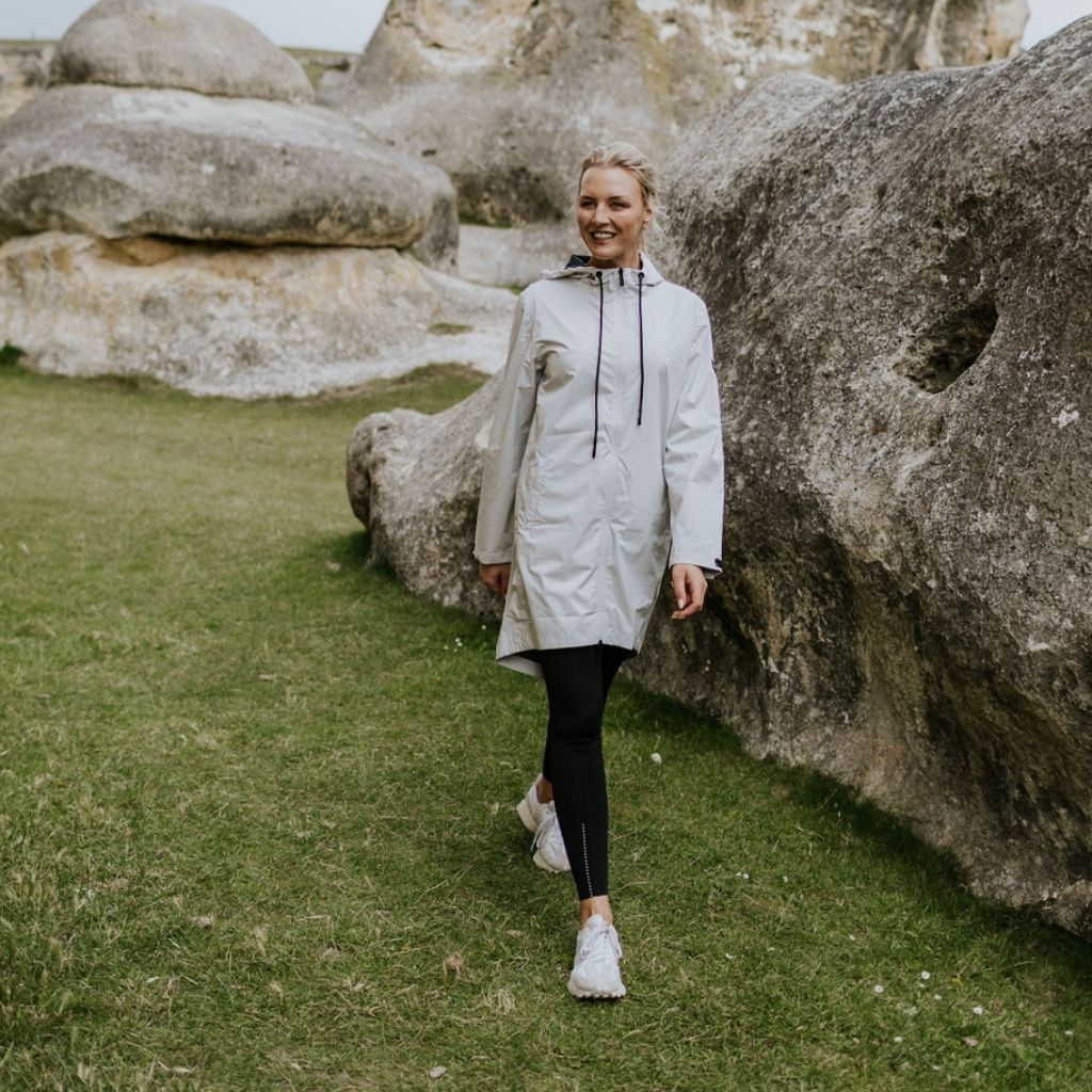 Georgie Rain Coat - Ice Crystal - MOKE Jacket NZ LUMA