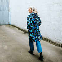 Georgie Rain Coat x Evie Kemp - Night Bloom - MOKE Jacket NZ LUMA