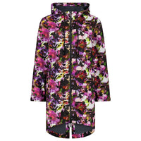 Georgie Rain Coat x Evie Kemp - Purple Fleur - MOKE Jacket NZ LUMA