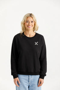 Hugo Crew - Black with Shadow X - HOME-LEE Top NZ LUMA