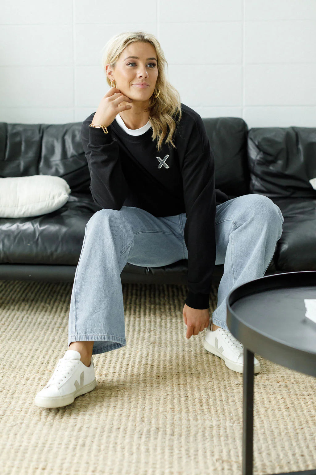 Hugo Crew - Black with Shadow X - HOME-LEE Top NZ LUMA
