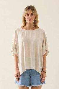Ingrid Relaxed Top - Canvas - ISLE OF MINE Top NZ LUMA