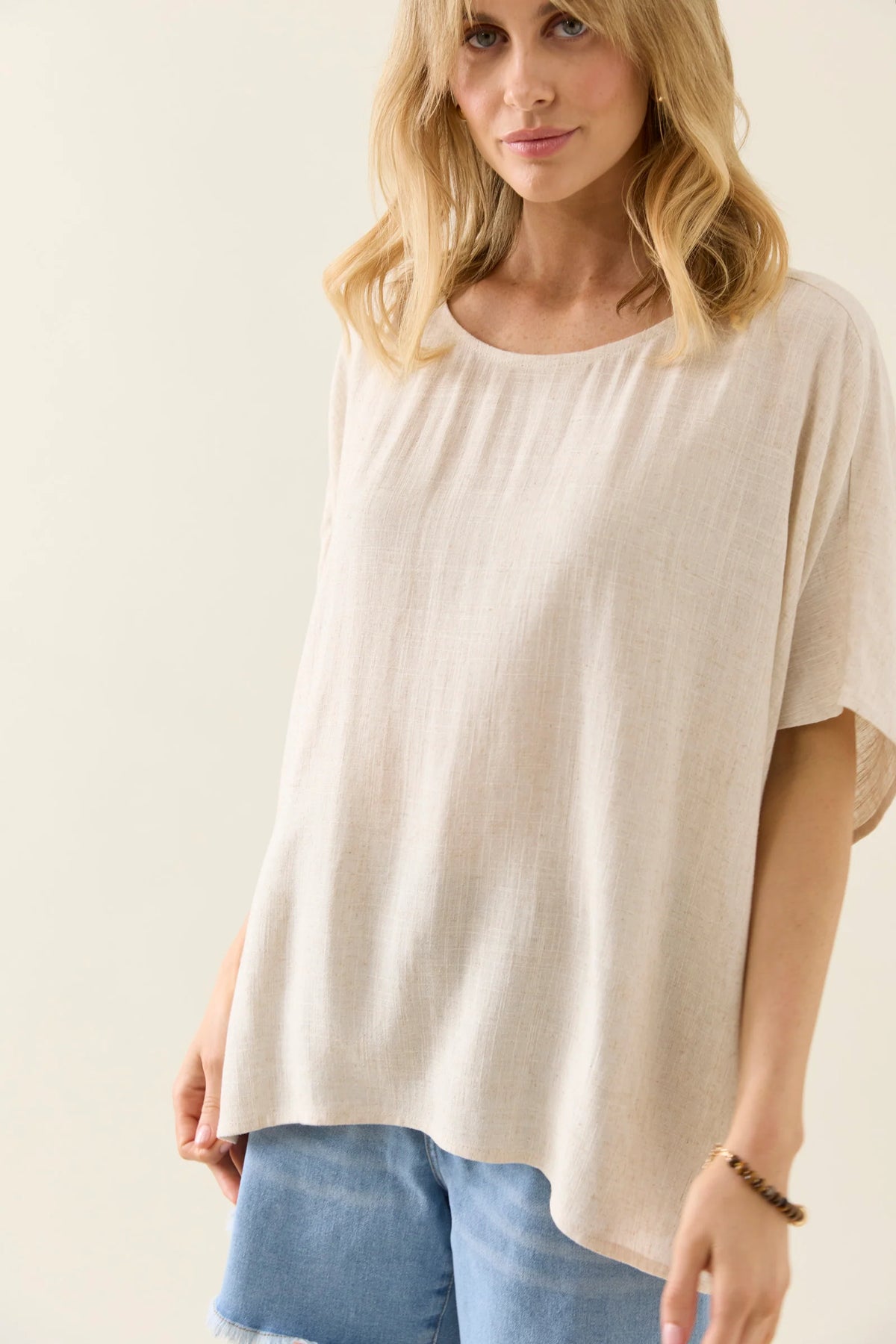 Ingrid Relaxed Top - Canvas - ISLE OF MINE Top NZ LUMA