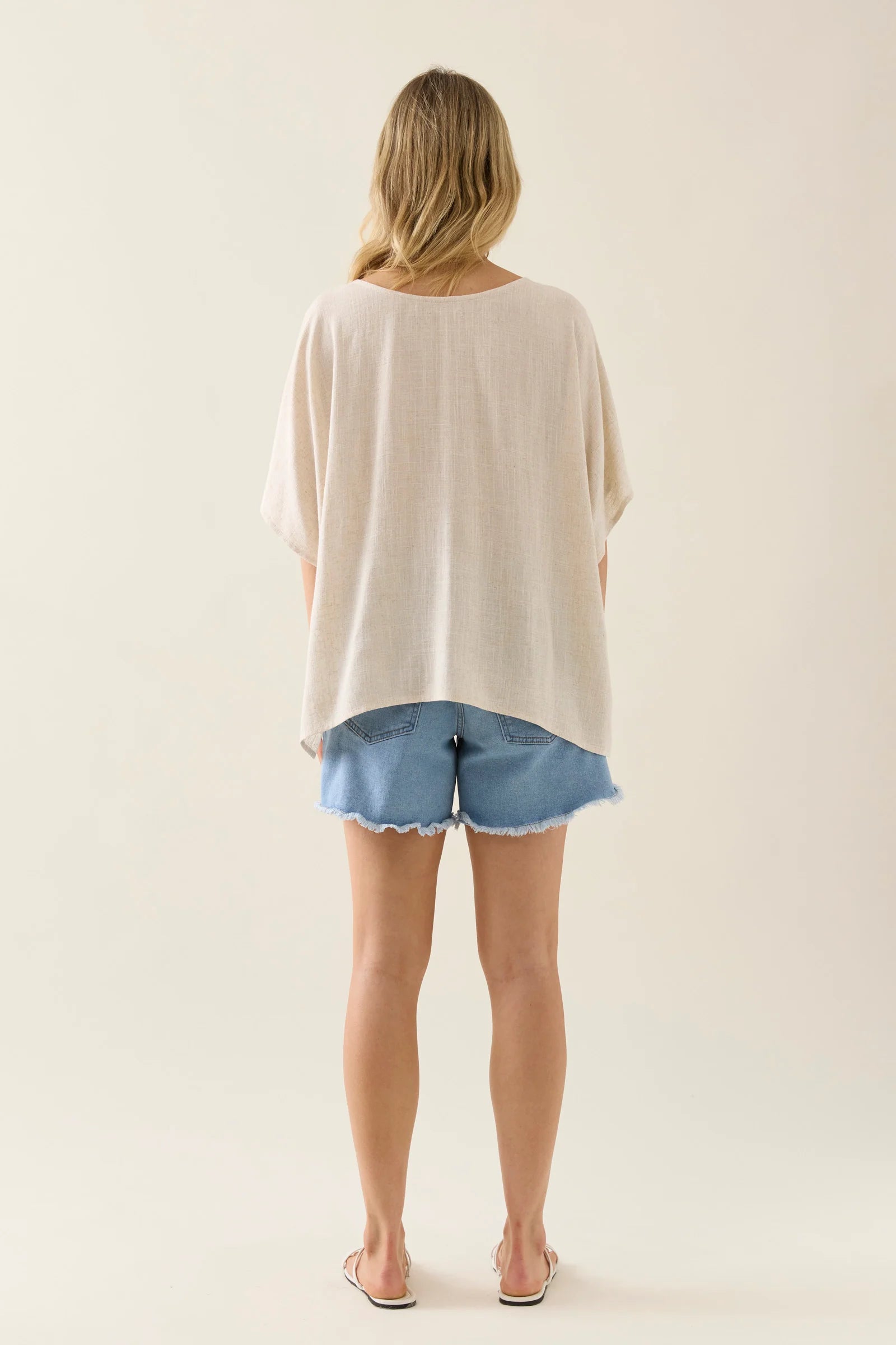 Ingrid Relaxed Top - Canvas - ISLE OF MINE Top NZ LUMA
