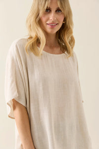 Ingrid Relaxed Top - Canvas - ISLE OF MINE Top NZ LUMA