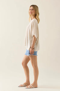 Ingrid Relaxed Top - Canvas - ISLE OF MINE Top NZ LUMA
