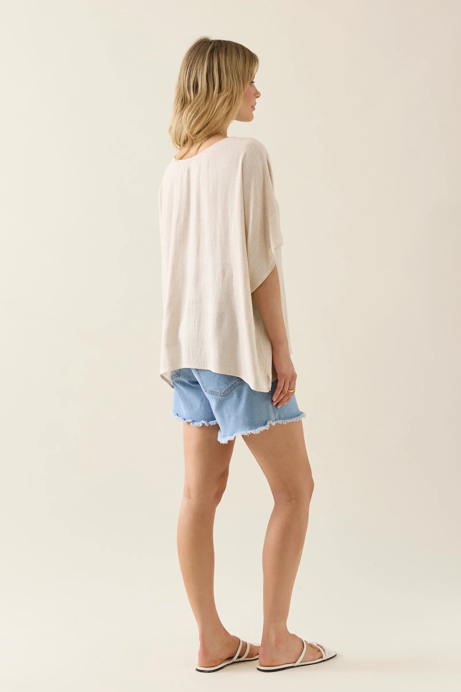 Ingrid Relaxed Top - Canvas - ISLE OF MINE Top NZ LUMA