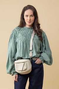 Jontee Long Sleeve Top - Sage - CHARLO
