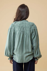 Jontee Long Sleeve Top - Sage - CHARLO