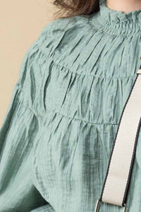 Jontee Long Sleeve Top - Sage - CHARLO