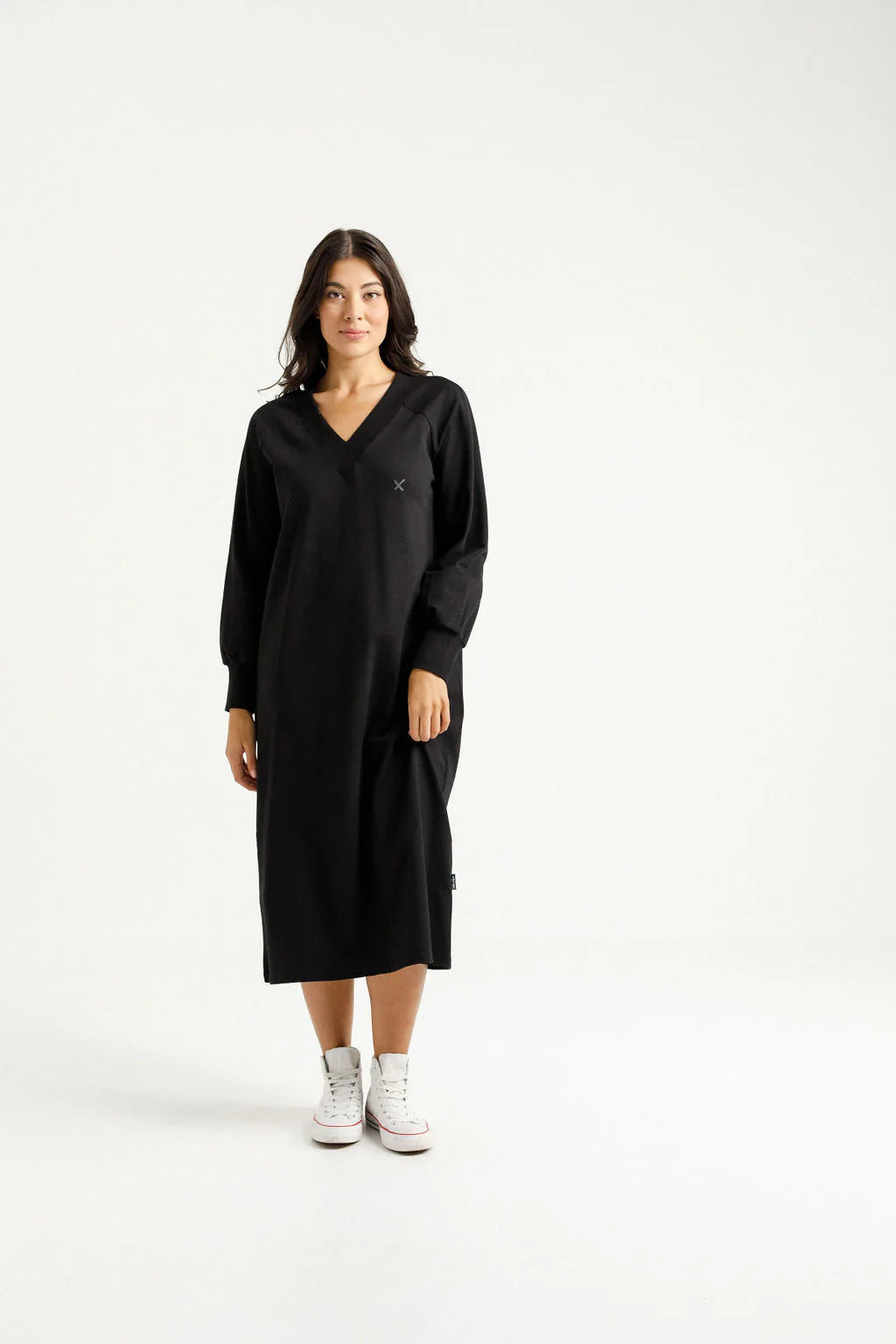 Laney Dress - Black w Mini X - HOME-LEE Dress NZ LUMA