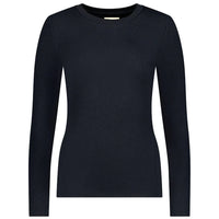 Lina Long Sleeve Knit - Black - MOKE Top NZ LUMA