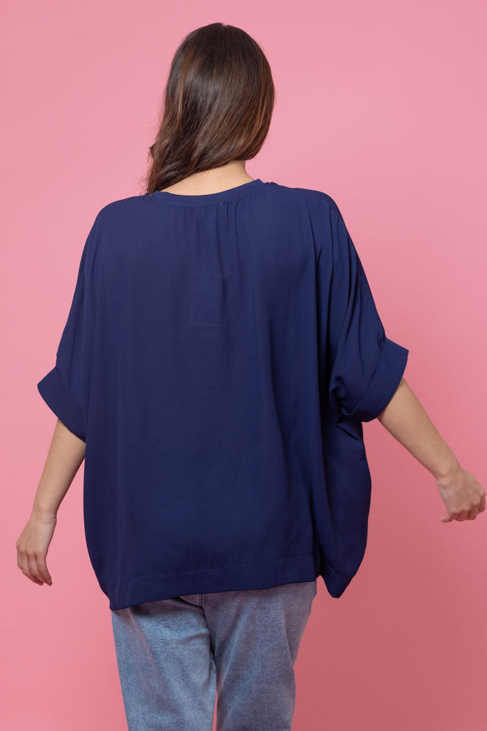 Lola Swing Top - Navy - CHARLO Top NZ LUMA