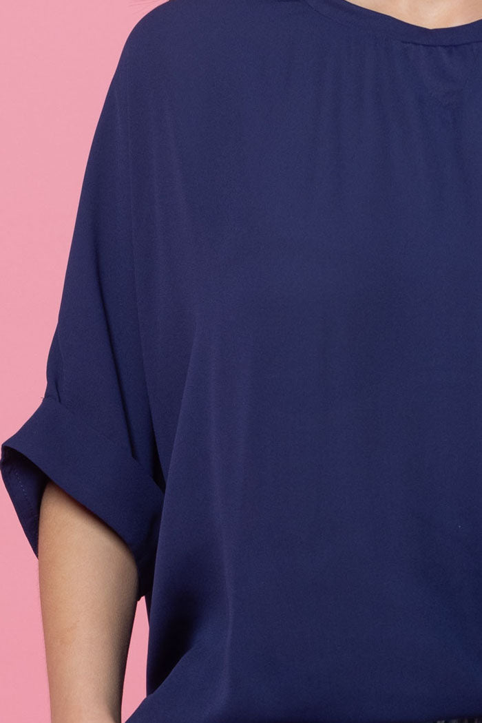 Lola Swing Top - Navy - CHARLO Top NZ LUMA
