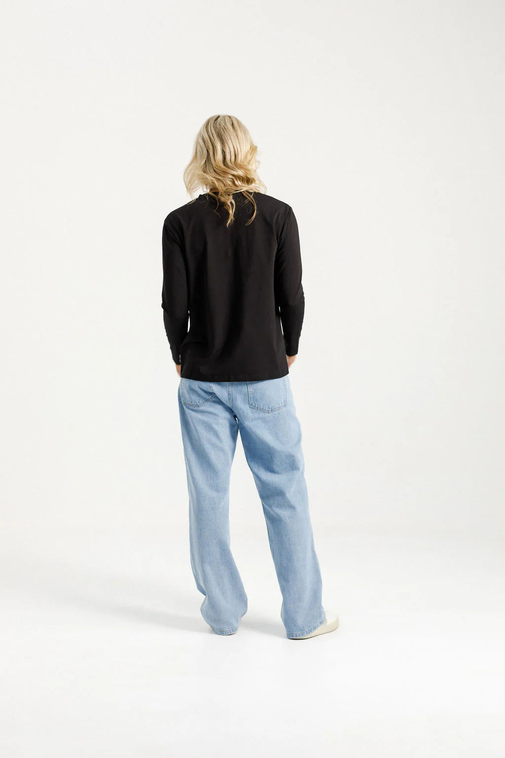 Long Sleeve Chris Tee - Black - HOME-LEE Top NZ LUMA