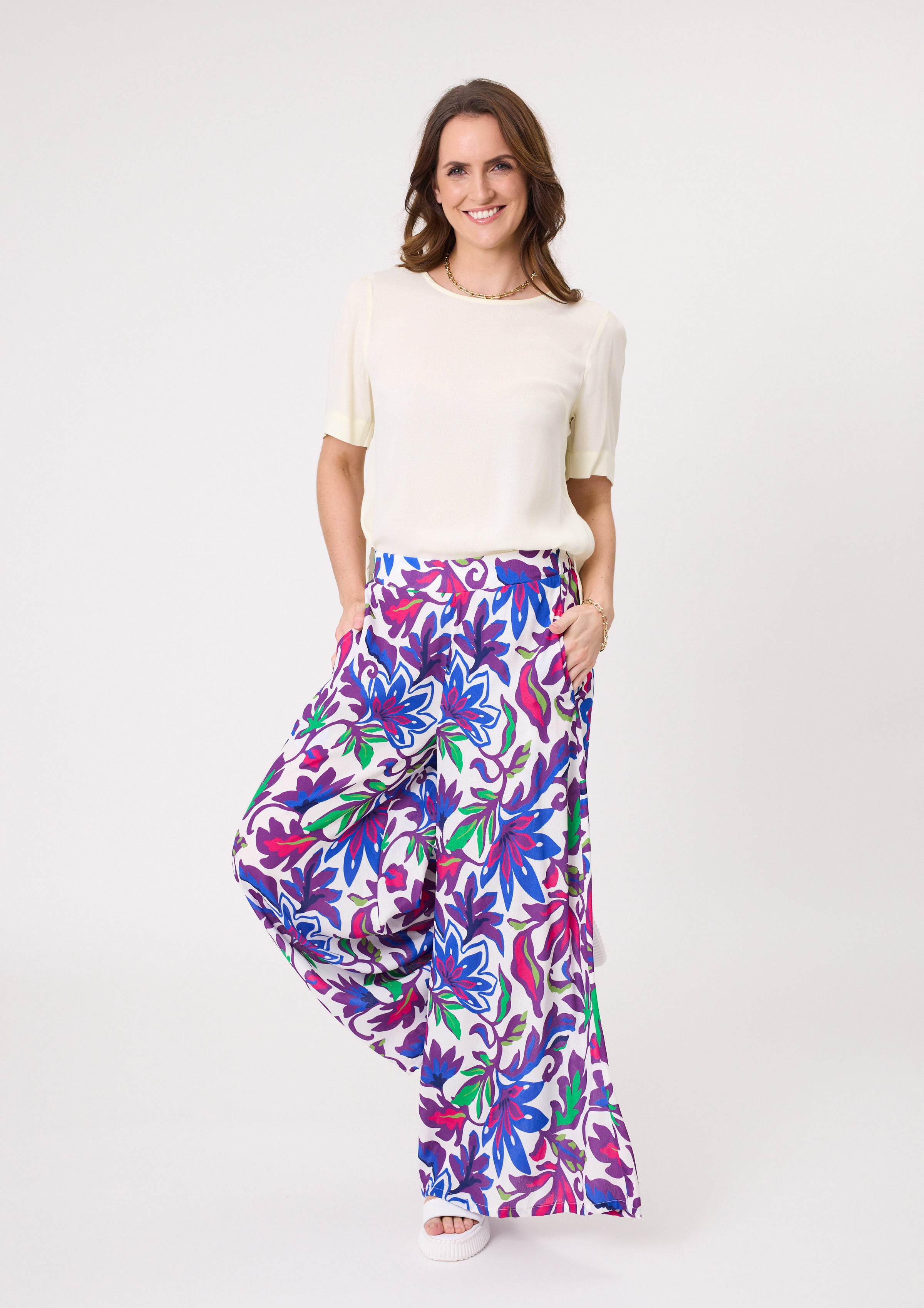 Massima Pant - Floral - LEMON TREE Pant NZ LUMA